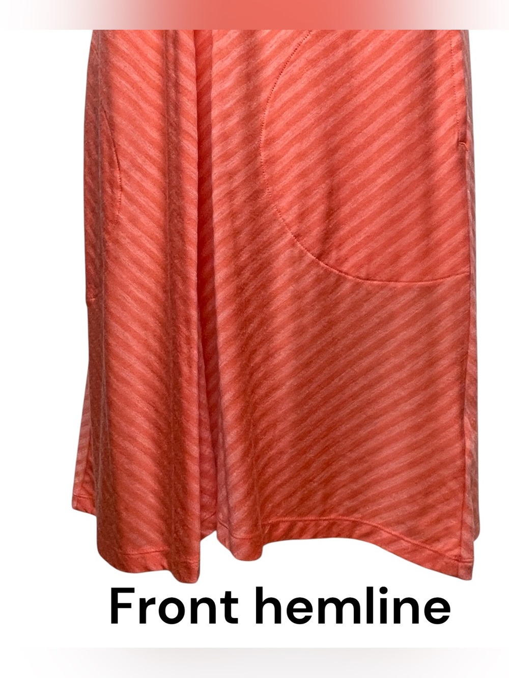Icebreaker NWT Women Cool Lite Elowen V Neck Coral Striped Sleeveless Dress Med - Picture 9 of 14